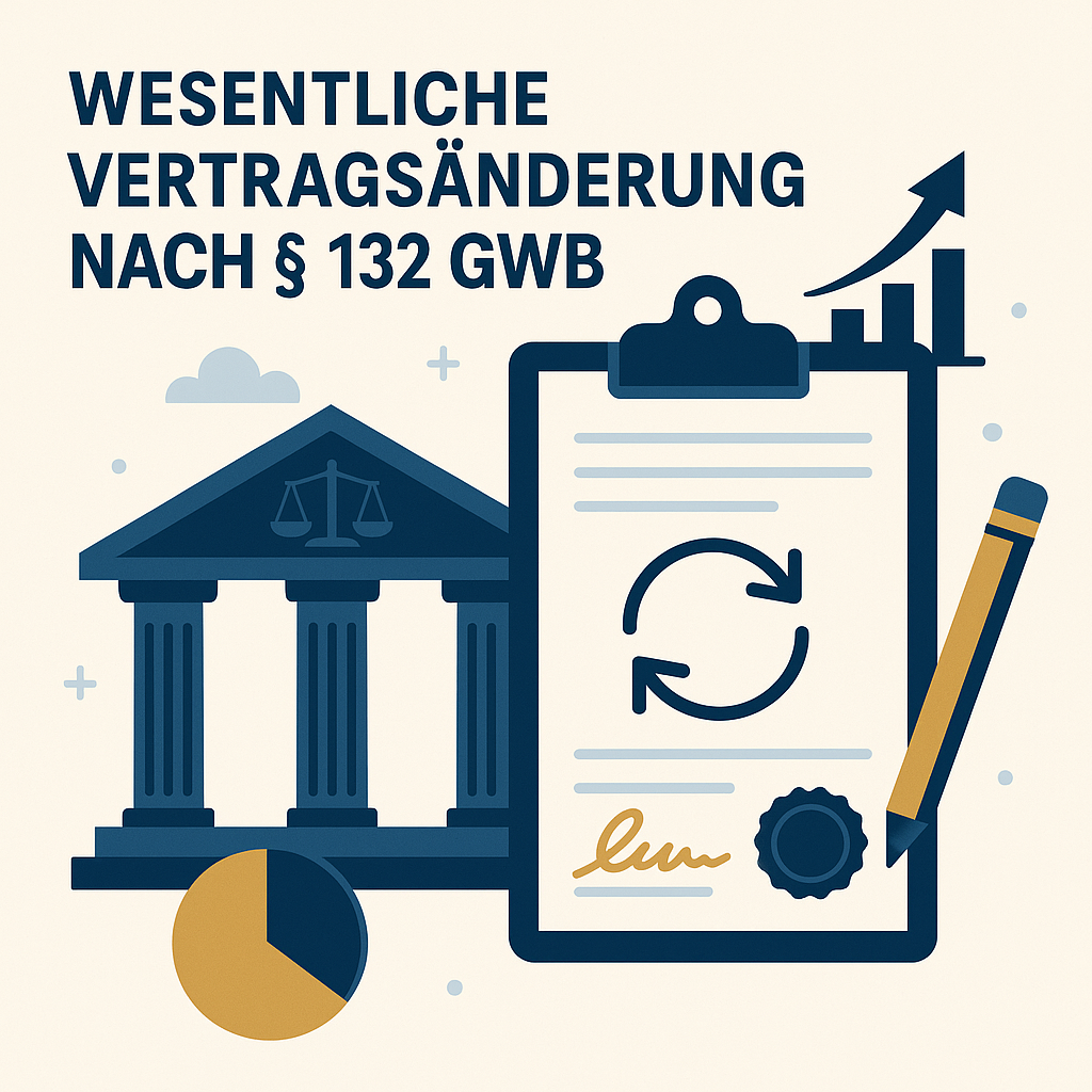 Wesentliche Vertragsänderung § 132 GWB – EuGH zur De-minimis-Regel